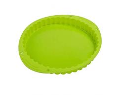 webake Obstkuchenform Tarteform Silikon Backform Quicheform Ø 24 cm Backblech Kuchenform Tortenbodenform für Torten Gebäckform Form Zum Backen
