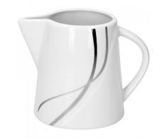 Van Well Milchkännchen Silver Night einzeln, 200 ml, Ø 75 mm, H 85 mm, Milch- Gießer, Milk Pitcher, Hotelporzellan, abstraktes Dekor, Gastro-Geschirr