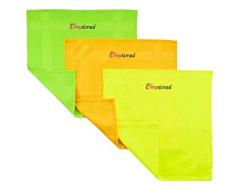 mysimaa® Neon Putztücher Premium Profi Microfaser Allzweck-Reinigungstücher ohne Putzmittel für Streifenfreien Glanz im Haushalt, Auto, Büro sowie für Fenster Spiegel Glas UVM. 40x40cm