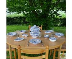 YODECO Service Couscous-Topf Teller tebsis Bakir blau – 8 Pers
