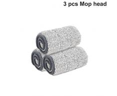 Gebuter Mopp-Eimersystem für die Bodenreinigung 2-in-1-Waschgang mit Flachfasermop-Pads (3 pcs mop Heads) (3 pcs mop Heads)