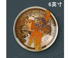 shovv Dekorative Teller Wandbehang Teller 12-Zoll-Dekorative Platte Hängende Platte Set Platte Keramikplatte Dekorative Malerei Platte Wand Fototablett