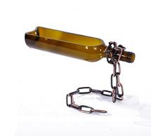 Kreative Heimtextilien Seil Weinflaschenhalter - Servierplatte - Servierteller - Gebäckschale - Obstteller Höhe 30 cm, Brown