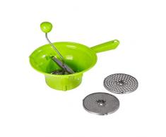 Passier-Chef, Passiergerät, Passiermühle, 3 Passierscheiben, langer Griff, großer Auflagerand, spülmaschinengeeignet, Kunststoff, Edelstahl, 34 x 24 x 21 cm