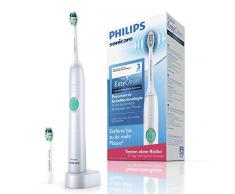 Philips Sonicare EasyClean Zahnbürste HX6512/45 - elektrische Schallzahnbürste mit Clean-Putzprogramm, Timer, Ladegerät & zwei Aufsteckbürsten – Weiß