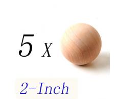 Mobofix Wein Dekanter Top Holzkorken Ersatz Stopper Ball - Package of 5