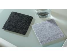 Filz Untersetzer, 4er Set quadratisch, dunkel grau