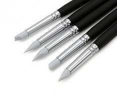 Paintersisters Silikonpinsel 5er-Set Gr. 10, Modellier-Pinsel, Colour-Shaper, weiche Ausführung