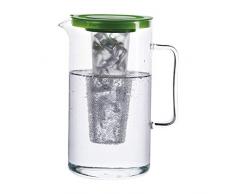 BOHEMIA CRISTAL Krug mit Eiseinsatz, Kunstoffdeckel, grün, 2,00 Liter