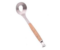 Foliner Fleischklöschenlöffel Edelstahl Schaufel Frikadellen Schaufel Frikadellenpresse Holzgriff Fleischklöschenlöffel Küchenhelfer Edelstahl