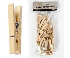 NEU Holz-Wäscheklammern, 48x6mm, 50 Stück