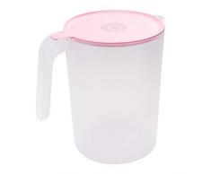 BESTOMZ Wasserkrug Großer Plastikkrug mit Deckel Und Griff Saftgetränkekrug 1Pc 2500Ml (Pink)