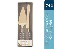 David Tutera Crystalline Handle Wedding Cake Serving Set: Gold Metal Servierbesteck, Standard Version