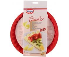 Dr. Oetker Obstkuchenform Ø 28 cm Flexxibel, Obsttortenform aus Silikon, Tortenbodenform für eindrucksvolle Kreationen, hochwertige Silikon-Kuchenform, Menge: 1 Stück