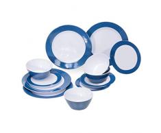 JUSTCAMP Edison (Neuware mit leichten optischen Mängeln) Melamin Geschirr Set für 4 Personen (12-teilig, sehr robust = 2.560g), Robustes Camping- & Outdoor-Geschirrset