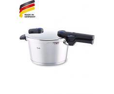 Fissler vitaquick / Induktions-Schnellkochtopf (4,5l, Ø 22 cm) Edelstahl-Dampfkochtopf, 2 Garstufen, stapelbar, alle Herdarten– auch Induktion