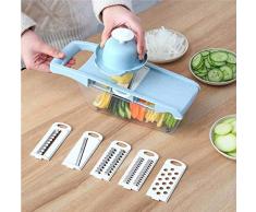 duquanxinquan Gemüseschneider Schneiden Zerkleinerer Gemüsehobel Rostfreiem Gemüsereibe Abnehmbar Kartoffelschneider Manuelle Essen Slicer Obstschneider Käse Cutter