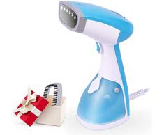 MLMLANT Dampfbürste Dampfglätter Dampfbügeleisen 1500W Garment Steamer mit 250 ml Wassertank in 30s Schnelle Erwärmung für Alltag und Reise (Blau)