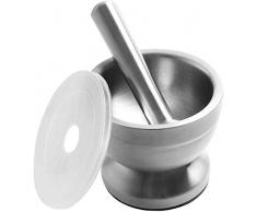 Tebery Kitchen Mörser mit Stößel, Gewürzmörser, Edelstahl