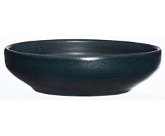 Hentschke Keramik Brunnenschale/Pflanzschale/Wasserschale 100% wasserdicht Ø 45 x 15 cm, Effekt grün, 039.045.66 ohne Bodenloch