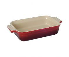 Le Creuset Rechteckige Auflaufform, 18 x 13 cm, Für 2 Portionen, Steinzeug, Kirschrot