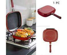 Doppelseitige Backbleche, quadratisches Pfannkuchenblech, Antihaft-Omelett-Bratpfanne zum Kochen in der Küche