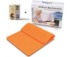 BonAura® Backmatte Silikon statt Backpapier - Silikonmatte als Backform für Mini Halbkugel Hundeleckerli - Wiederverwendbare Mehrweg Backmatten einfach als Backunterlage benutzen - Inklusive eBook
