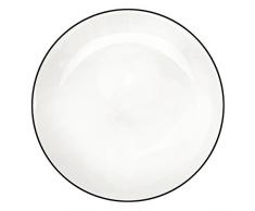 ASA 1905113 à table ligne noir Dessertteller, Weiß, 21 cm