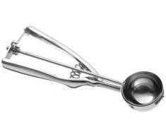 Fackelmann Eisportionierer, Eislöffel für Eiscreme, Eiskugelformer mit Kugel-Auswurf-Fuktion (Farbe: Silber), Menge: 1 Stück