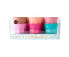 RICE DK Rice Melamin Becher Cups Farbig Medium 6er Set 9 cm - Assorted Life is Better in Color