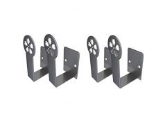 NoNo Wandhalterung Industrie Eisen Topf Pan Deckel Rack Zoll Küchenschienen Heavy Duty Utensil Organizer-Topfdeckelhalter Wandmontage Montiertes Pan Cover Rack