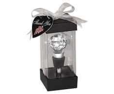 Longyitrade Eleganter Weinstopfen wiederverwendbar, vakuumversiegelte Strasssteine glänzend Rot Weinflaschenverschluss Kristallkugel Weinstopper Kork Geschenk, multi