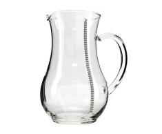 Le Monde Cadeaux 100007-SW Dekanter mit Swarovski-Kristallen, Kristallkrug mit Vergoldung für Hochzeit, klassischer Kristallkrug mit Kristallen besetzt, edler Kristallkrug