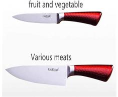 Nologo Hohe Qualität Küchenmesser 8,5 Zoll Kochmesser Tupfen-Anti-Rutsch-Griff aus Edelstahl Universal-Peel-Messer Fischfilet Messer Fleischerbeil