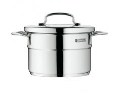 WMF Mini Kochtopf, klein 12cm, Metalldeckel, Fleischtopf 1,0 l Cromargan Edelstahl poliert, Induktion, stapelbar, ideal für kleine Portionen oder Singlehaushalte