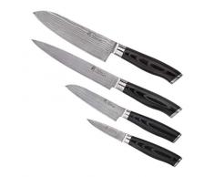 4er Damastmesser Küchenmesser Kochmesser Set, Wakoli Mikata