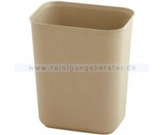 Rubbermaid R050717 Feuerfester Abfallkorb 6,6 L, Plastik, beige, 30 x 58 x 57 cm