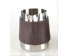 GFHTH Milchkanne 350 / 600Ml Silikonhülle Edelstahl Aufschäumkanne Espresso-Kaffeekanne Barista Craft Coffee Latte Milchaufschäumkanne 600Ml Braun