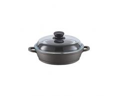 Berndes Bonanza Induction Schmorkasserolle 24 cm mit Glasdeckel 071245 l Aluguss-Kasserolle und -Bräter antihaftbeschichtet l Induktion