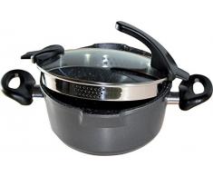 STONELINE FUTURE Kochtopf 20 cm, mit Sieb-Glasdeckel, induktionsgeeignet