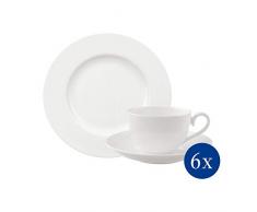 Villeroy & Boch - Royal Kaffee-Set, 18 tlg., stilvoll servieren und genießen, Premium Porzellan, spülmaschinen-, mikrowellengeeignet, weiß