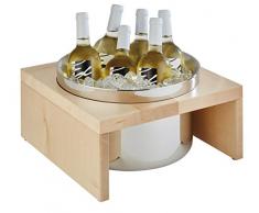 Konferenzkühler BRIDGE aus Holz (Gestell) und Edelstahl 18/8 (Behälter), 2-teiliges Set, doppelwandig | SUN (A2 - Wenge)