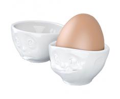 Fiftyeight T015201 Eierbecher Set OCH BITTE & LECKER, weiß
