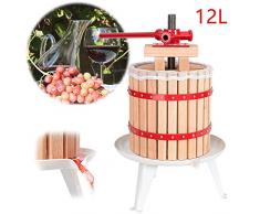 Hengda 12L Fruchtpresse Obstpresse Saftpresse Beerenpresse Weinpresse mit Pressnetz Mechanische Presse