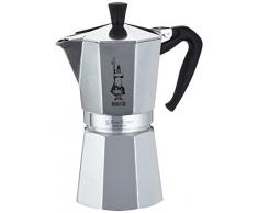Bialetti Moka Express Espressokocher, Aluminium, Silber, 9 Tassen