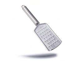 Kerafactum Reibe Käsereibe Gemüsereibe Käseraspel für Parmesan Käse aus hochwertigen EDELSTAHL Rohkostreibe Küchenreibe Raspel Bircherreibe Handreibe 24 cm mit poliertem Griff