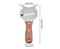 Schokoladenrasierer Edelstahl Trüffel Käsehobel scharfe Knoblauchpilze Gemüse Obst Ausstechformen mit verstellbarer scharfer Klinge Holz rutschfester Griff für Zuhause Küche Restaurant