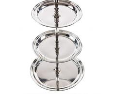 3-stöckige Metall Etagere - Höhe 49 cm - Servierplatte - Servierteller - Gebäckschale - Obstteller