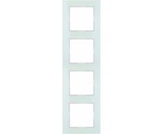 Jung Rahmen Glas 4fach Serie A Creation Mattweiß, 1 Stück, AC 584 GL WMT