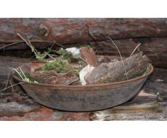 Rostikal | Edelrost Rost Metall Schale | runde Edelrost Dekoschale für Ihre Gartendeko | Durchmesser 53 cm